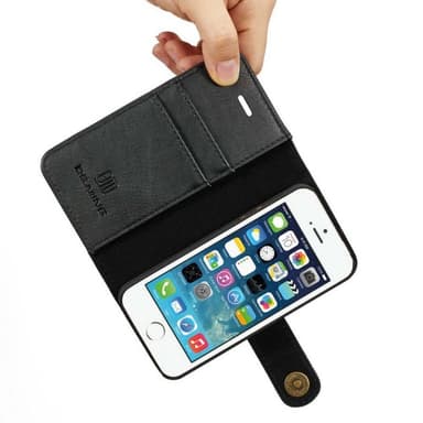 DG-Ming Lommebok 2i1 Apple iPhone 5, 5S, 5SE  - Grå
