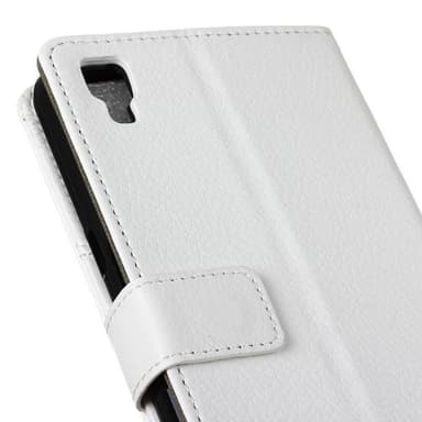 Lommebokdeksel 2-kort LG X Power (K220)  - Hvit