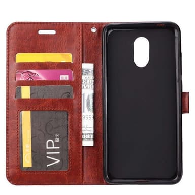 Lommebokdeksel 3-kort OnePlus 6T (A6010)  - RØD