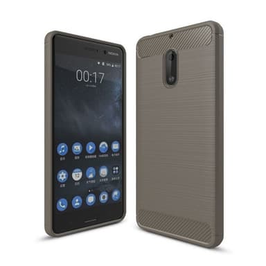 Børstet silikondeksel Nokia 6 (TA-1021)  - RØD