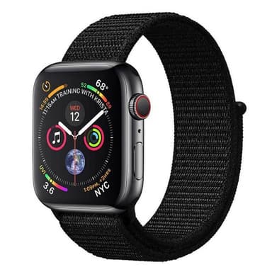 Apple Watch 4 (40mm) Nylon armbånd - Dark Black