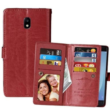 Dobbeltflip Flexi 9-kort Samsung Galaxy J3 2017 (SM-J330F)  - brun