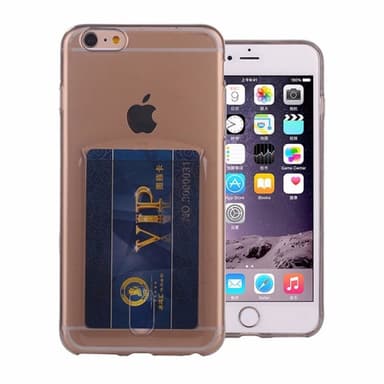 Silikondeksel med kort Apple iPhone 6 / 6S Plus  - Rosa