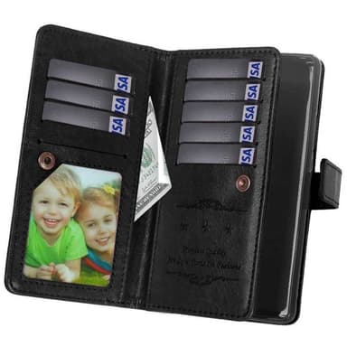 Dobbeltflip Flexi 9-kort Motorola Moto C Plus (XT1723)  - Svart