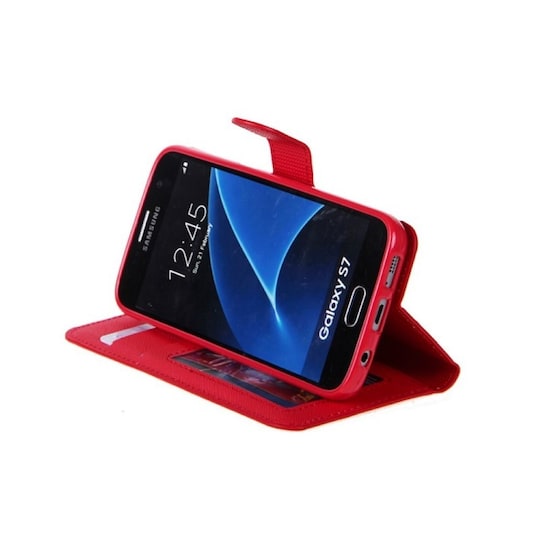 Magnetisk lommebokdeksel Samsung Galaxy S7 (SM-G930F)  - Hvit