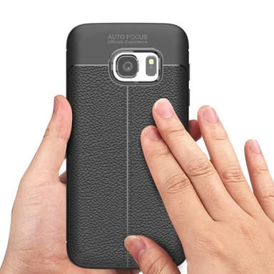 Lærmønstret silikondeksel Samsung Galaxy S7 (SM-G930F)  - Blå