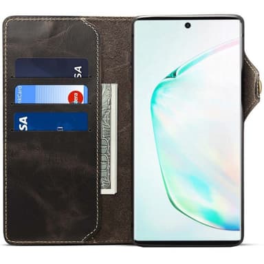 Lommebokdeksel 3-kort ekte lær Samsung Galaxy Note 10 (SM-N970F)  - S