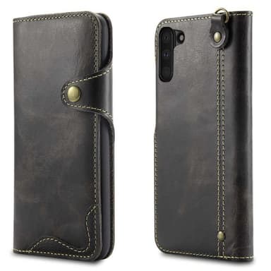 Lommebokdeksel 3-kort ekte lær Samsung Galaxy Note 10 (SM-N970F)  - S