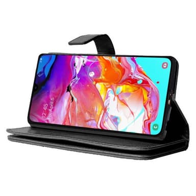 Dobbeltflip Flexi 9-kort Samsung Galaxy A70 (SM-A705F)  - Svart