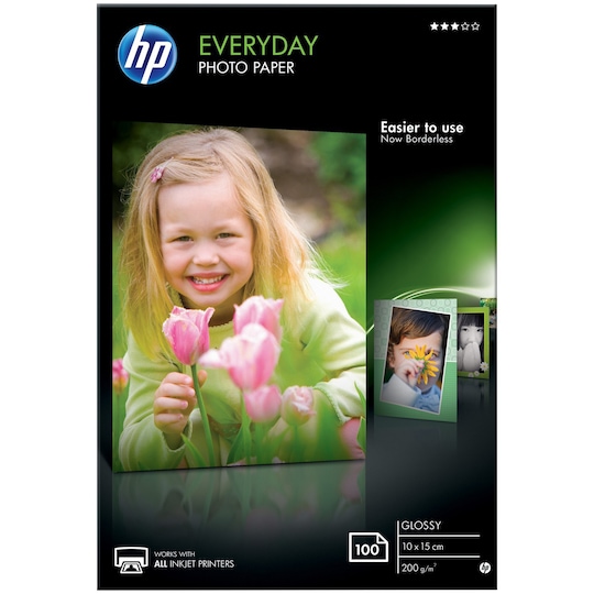 HP Everyday fotopapir 10x15 cm (100 ark)