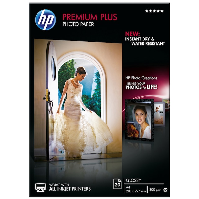 HP Premium fotopapir Plus A4 (20 ark)
