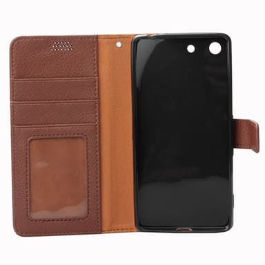 Lommebokdeksel 2-kort Sony Xperia M5 (E5663)  - brun