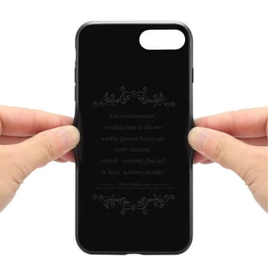 Denior lærdeksel med kort Apple iPhone 7+ / 8+ (5.5 ")  - brun
