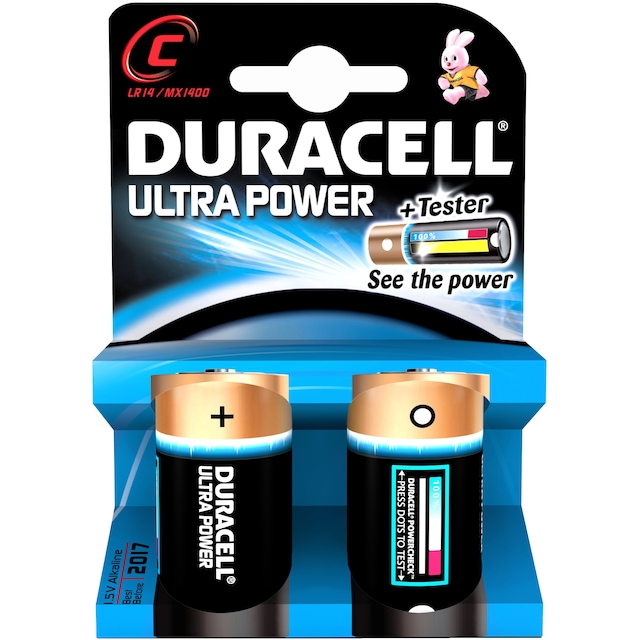 Duracell batteri Ultra Power C (2 stk)
