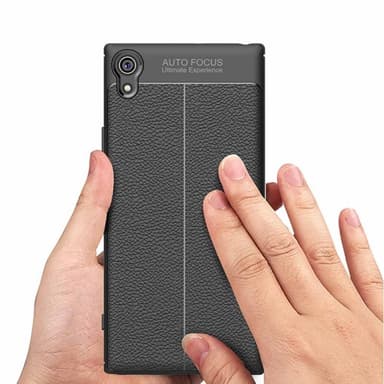 Lærmønstret silikondeksel Sony Xperia XA1 Ultra (G3221)  - Svart
