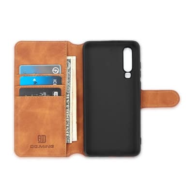 DG-Ming Lommebokdeksel 3-kort Huawei P30 (ELE-L29)  - brun