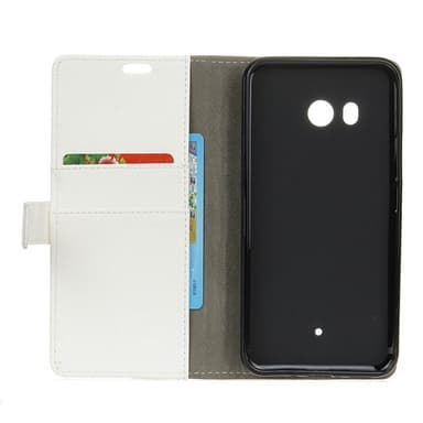 Lommebokdeksel 2-kort HTC U11  - Hvit