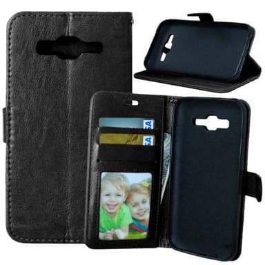 Lommebokdeksel 3-kort Samsung Galaxy J5 2015 (SM-J500F)  - Svart
