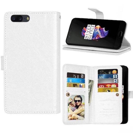 Dobbeltflip Flexi 9-kort OnePlus 5 (A5000)  - Hvit