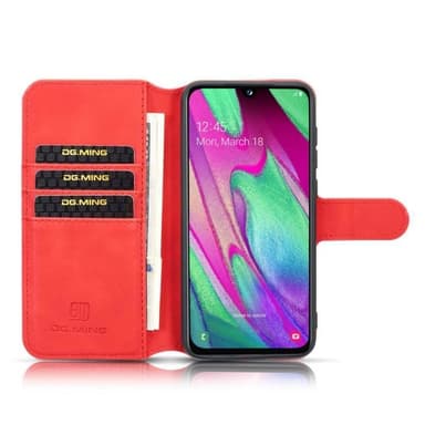 DG-Ming Lommebokdeksel 3-kort Samsung Galaxy A40 (SM-A405F)  - RØD