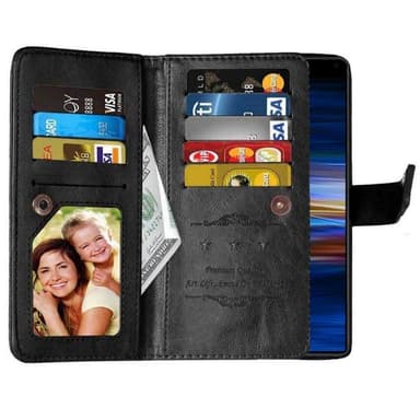 Dobbeltflip Flexi 9-kort Sony Xperia 1 (I8134)  - Svart