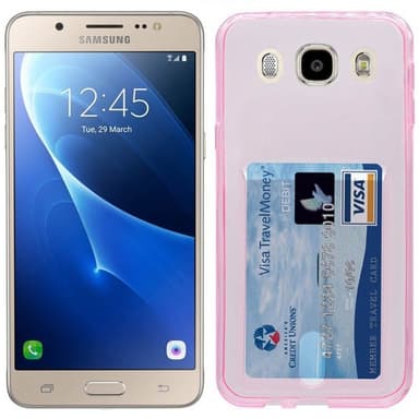 Silikondeksel med kort  Samsung Galaxy J7 2016 (SM-J710F)  - Rosa