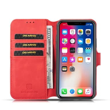 DG-Ming Lommebokdeksel 3-kort Apple iPhone X / XS  - RØD