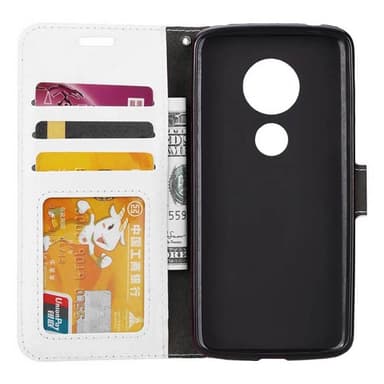 Lommebokdeksel 3-kort Motorola Moto G6 Play (XT1922)  - Hvit