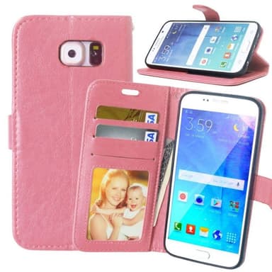 Lommebokdeksel 3-kort Samsung Galaxy S6 (SM-G920F)  - lyserosa