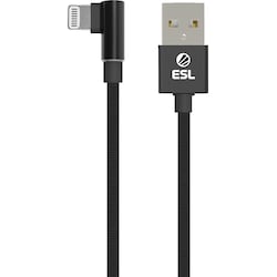 ESL USB til Lightning gamingkabel, 2 m (sort)