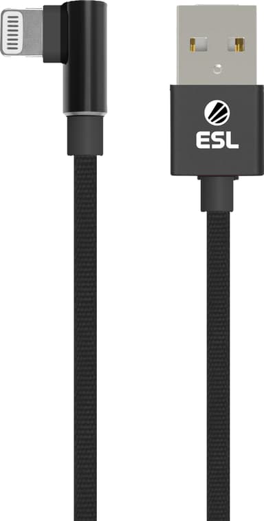 ESL USB til Lightning gamingkabel, 2 m (sort)