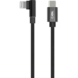 ESL USB-C til Lightning gamingkabel, 1 m (sort)