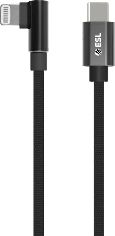 ESL USB-C til Lightning gamingkabel, 1 m (sort)