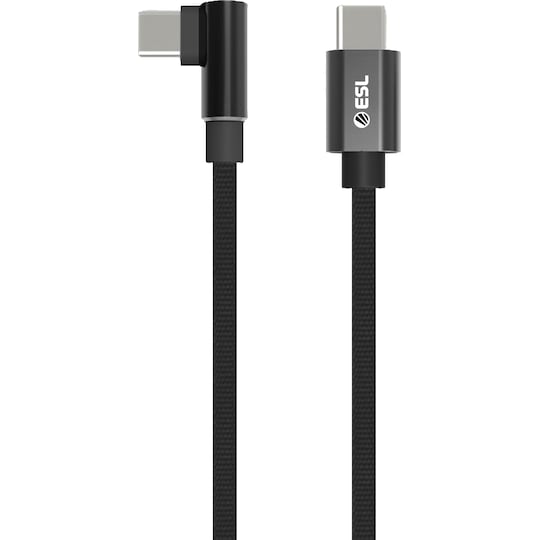 ESL USB-C til USB-C gamingkabel, 1 m (sort)