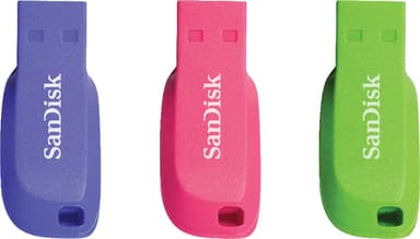 SanDisk Cruzer Blade USB 2.0 minnepenn 16 GB 3-pakk