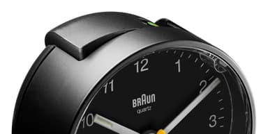 Braun rund vekkerklokke sort BC01B