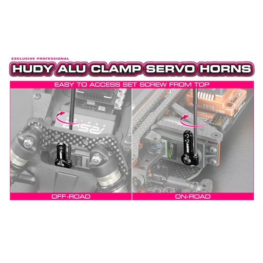 HUDY Alu Clamp Servo Horn 24T 3-Hole