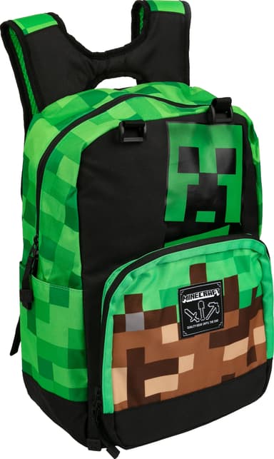 Minecraft Creepy Creeper ryggsekk (grønn)