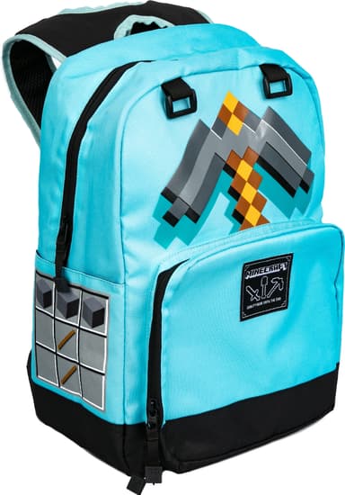 Minecraft Creepy Diamond Pickaxe ryggsekk (blå)