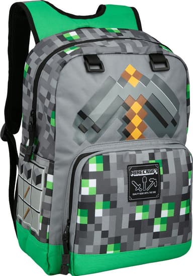 Minecraft Emerald Survivalist ryggsekk (grå)