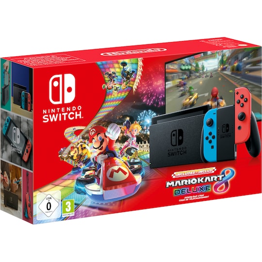 Nintendo Switch spillkonsoll 2019: Mario Kart 8 Deluxe spillpakke