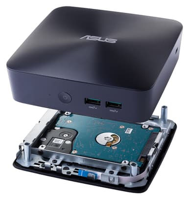 Asus VivoMini UN68U stasjonær mini-PC (mørk blå)