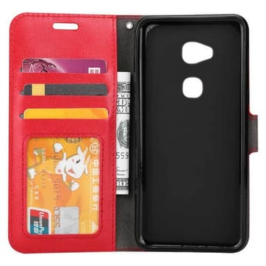 Lommebokdeksel 3-kort Sony Xperia L2 (H3311)  - RØD