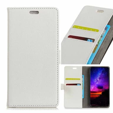 Lommebokdeksel 2-kort Lenovo K8 Note  - Hvit