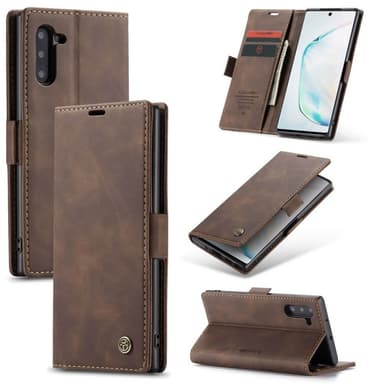 CaseMe Smart Magnet 2-kort Samsung Galaxy Note 10 (SM-N970F)  - Kaffe