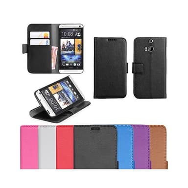 Lommebokdeksel 2-kort HTC ONE M8  - Rosa