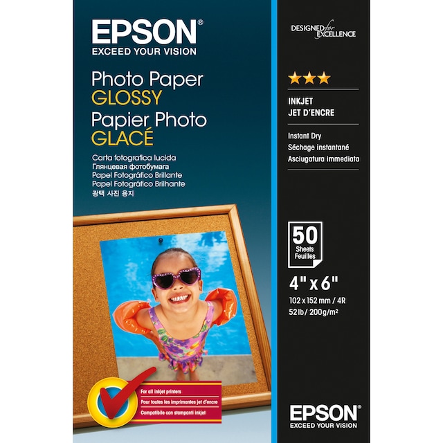 Epson fotopapir C13S042547 10x15 cm (glanset)