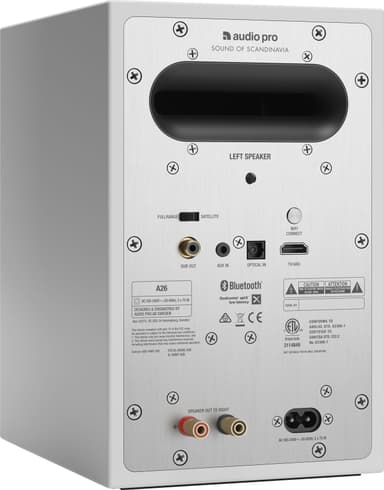 Audio Pro A26 sett med aktive stereohøyttalere (hvit)
