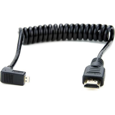 Atomos coiled right-angle micro HDMI