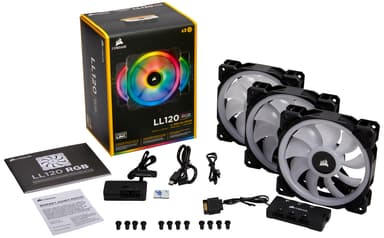 Corsair LL120 RGB LED-vifter 120 mm (3-pakning)